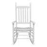 Vintage White Wooden Rocking Chair - Timeless Relaxation