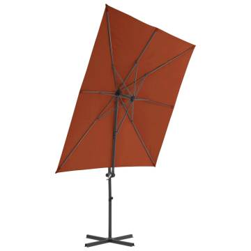 Cantilever Umbrella with Steel Pole - Terracotta 250x250 cm