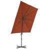 Cantilever Umbrella with Steel Pole - Terracotta 250x250 cm