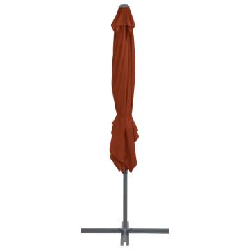 Cantilever Umbrella with Steel Pole - Terracotta 250x250 cm