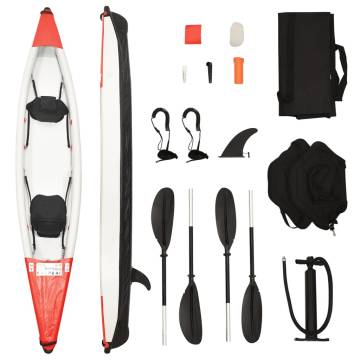 Inflatable Kayak Red - 424x81x31 cm Durable Polyester