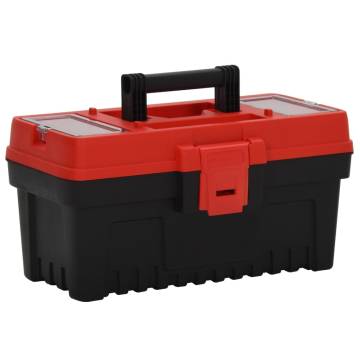 2 Piece Tool Box Set - Black & Red Polypropylene | HipoMarket