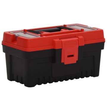 2 Piece Tool Box Set - Black & Red Polypropylene | HipoMarket