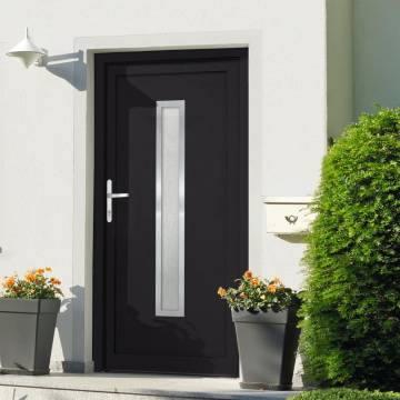 Front Door Anthracite 98x190 cm PVC - Stylish & Secure