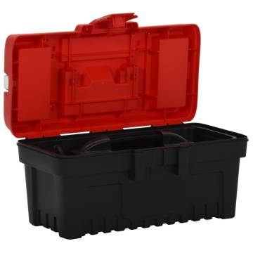 2 Piece Tool Box Set - Black & Red Polypropylene | HipoMarket