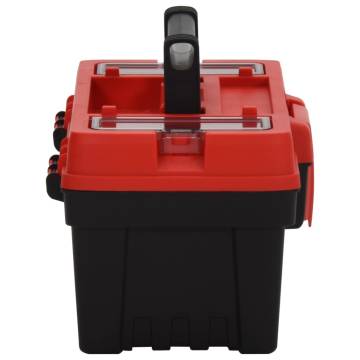 2 Piece Tool Box Set - Black & Red Polypropylene | HipoMarket