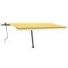 Freestanding Manual Retractable Awning 500x300 cm - Yellow/White