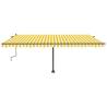 Freestanding Manual Retractable Awning 500x300 cm - Yellow/White