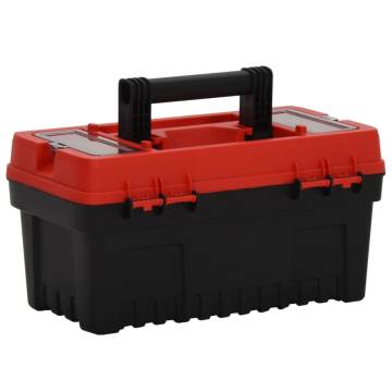 2 Piece Tool Box Set - Black & Red Polypropylene | HipoMarket