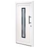 Front Door White 98x208 cm PVC - Secure & Stylish Entrance