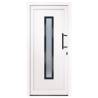 Front Door White 98x208 cm PVC - Secure & Stylish Entrance