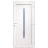 Front Door White 98x208 cm PVC - Secure & Stylish Entrance