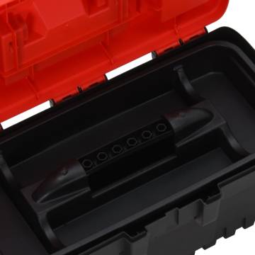 2 Piece Tool Box Set - Black & Red Polypropylene | HipoMarket