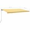 Manual Retractable Awning 5x3m - Yellow & White | HipoMarket