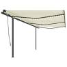 Manual Retractable Awning with LED 6x3.5 m Cream Colour cream Size 6 x 3.5 m Quantity in Package 1 