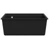 Black Granite Kitchen Sink with Overflow Hole | Hipomarket