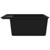 Black Granite Kitchen Sink with Overflow Hole | Hipomarket