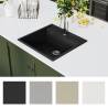Black Granite Kitchen Sink with Overflow Hole | Hipomarket