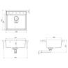 Black Granite Kitchen Sink with Overflow Hole | Hipomarket