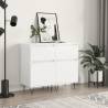 Sideboards 2 pcs High Gloss White 40x35x70 cm Engineered Wood Colour high gloss white Quantity in Package 2 