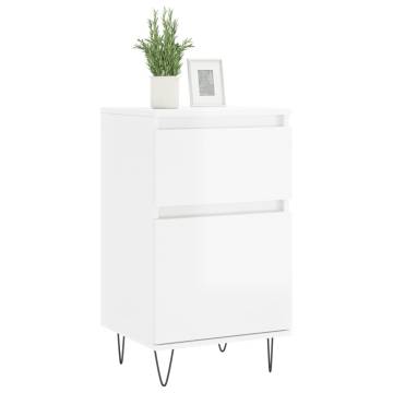 High Gloss White Sideboards - 2 pcs | Stylish Storage Solution