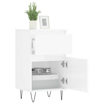 High Gloss White Sideboards - 2 pcs | Stylish Storage Solution