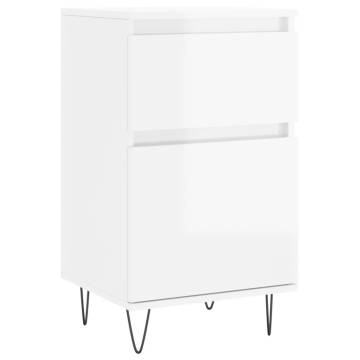 High Gloss White Sideboards - 2 pcs | Stylish Storage Solution