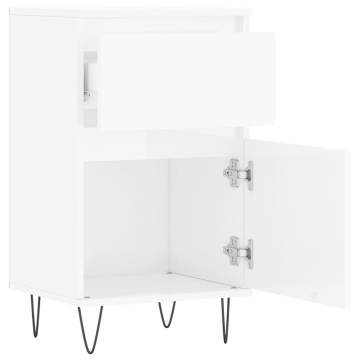 High Gloss White Sideboards - 2 pcs | Stylish Storage Solution