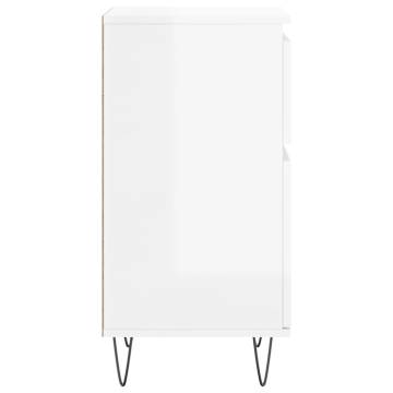 High Gloss White Sideboards - 2 pcs | Stylish Storage Solution