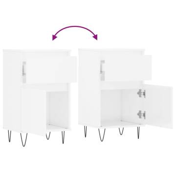 High Gloss White Sideboards - 2 pcs | Stylish Storage Solution