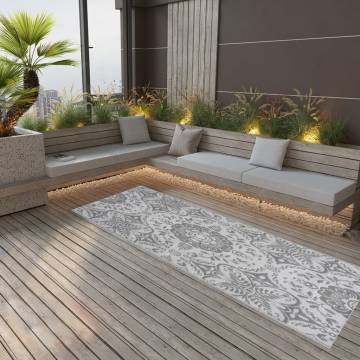 Stylish Light Grey Outdoor Rug 80x250 cm | Hipo Market