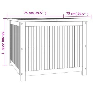 Garden Storage Box 75x75x58 cm Solid Wood Acacia - Hipomarket