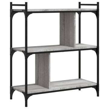 Stylish 3-Tier Grey Sonoma Bookcase | Hipomarket