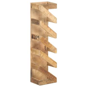 Stylish 5-Bottle Wine Rack - Solid Mango Wood