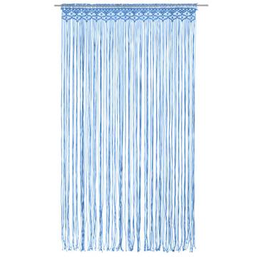 Macrame Curtain Blue 140x240 cm - Stylish Cotton Decor