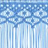 Macrame Curtain Blue 140x240 cm - Stylish Cotton Decor