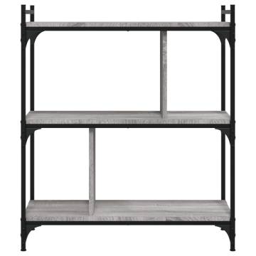 Stylish 3-Tier Grey Sonoma Bookcase | Hipomarket