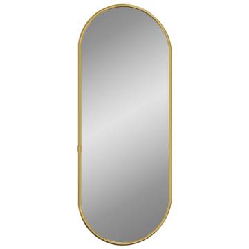 Gold Oval Wall Mirror 60x25 cm - Stylish Home Decor