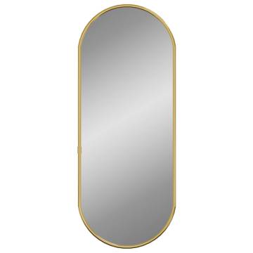 Gold Oval Wall Mirror 60x25 cm - Stylish Home Decor