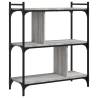 Stylish 3-Tier Grey Sonoma Bookcase | Hipomarket