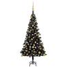 Artificial Pre-lit Christmas Tree with Ball Set - 120 cm Black