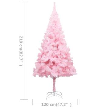 Pre-lit Pink Christmas Tree with Ball Set - 210 cm - Hipo Market