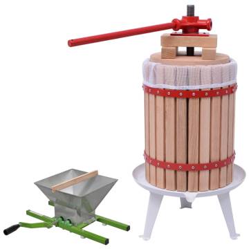 2 Piece Fruit & Wine Press and Crusher Set | HipoMarket