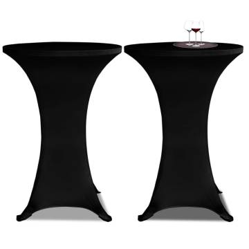 Black Stretch Standing Table Cover Ø60 cm - 4 pcs | HipoMarket