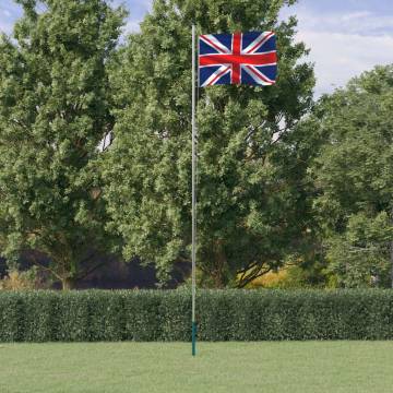 UK Flag and Pole - 6.23m Aluminium | Hipomarket