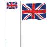 UK Flag and Pole - 6.23m Aluminium | Hipomarket