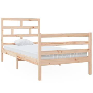 Solid Wood Pine Bed Frame 90x200 cm - Stylish & Durable