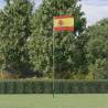 Spain Flag and Pole 5.55m Aluminium - Durable and Adjustable