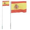 Spain Flag and Pole 5.55m Aluminium - Durable and Adjustable