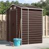 Brown Garden Shed 191x130 cm Galvanised Steel | Hipomarket